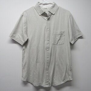 Kit And Ace Gray Tech Half Button Down Shirt Men's sz Medium? Casual Career